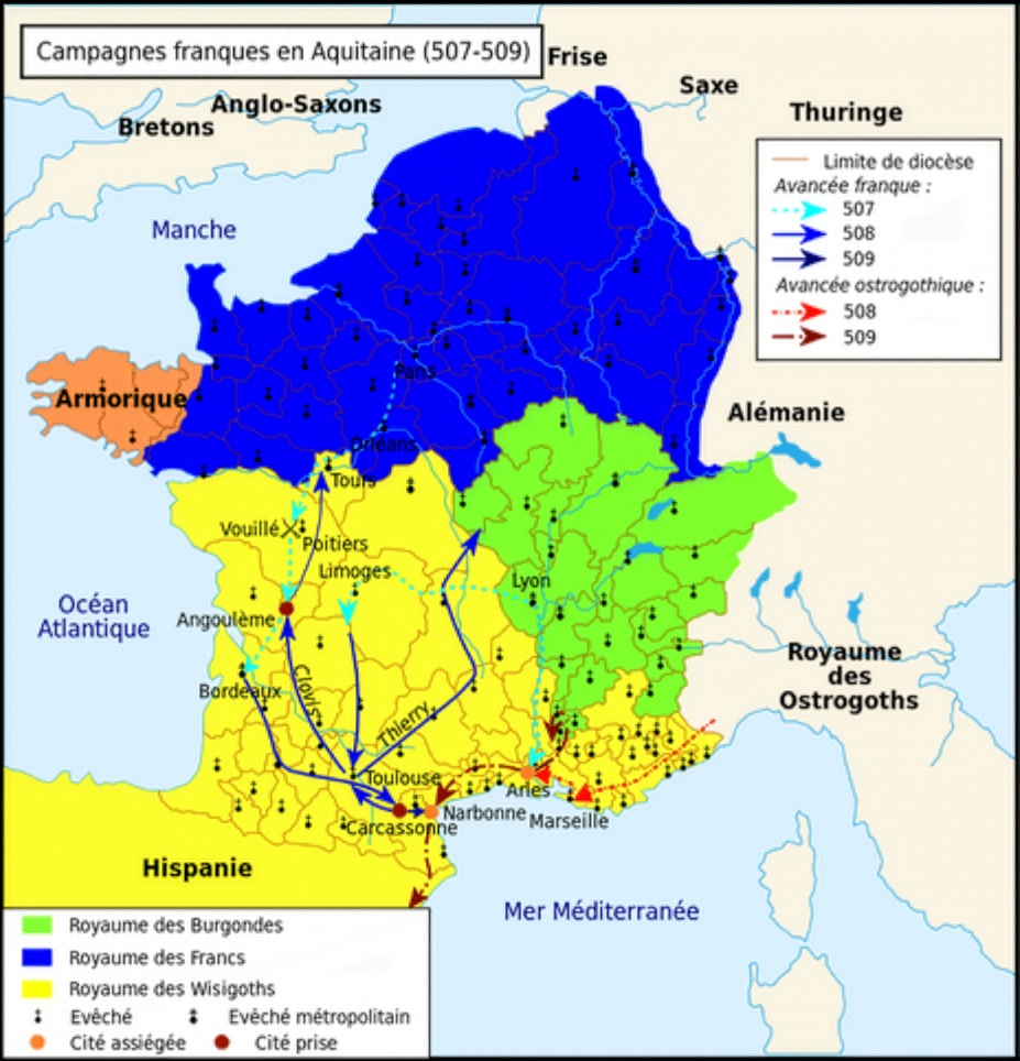 la gaule en 507